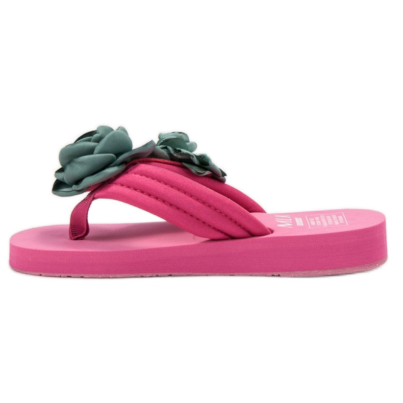 SHELOVET Light Flip-Flops With Flowers pink 1