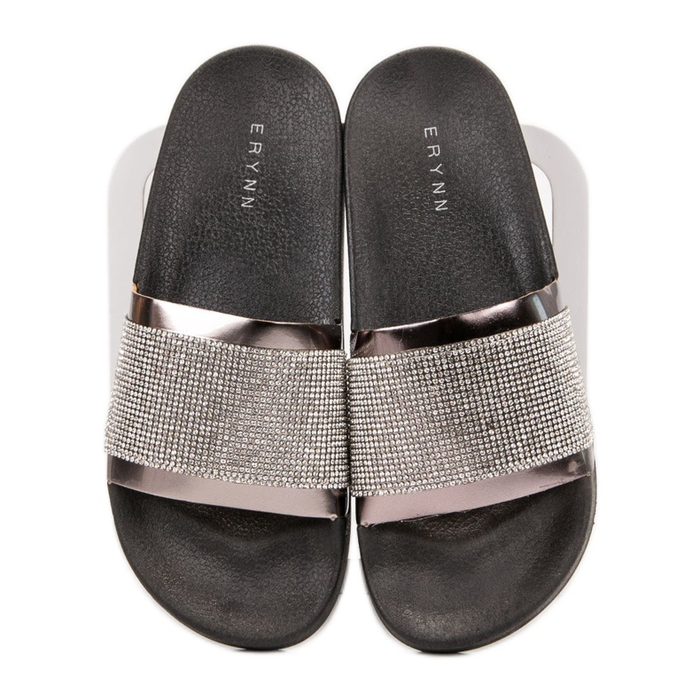 Erynn Slippers With Cubic Zirconia black 1