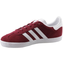 Adidas Gazelle Jr CQ2874 red shoes white 1