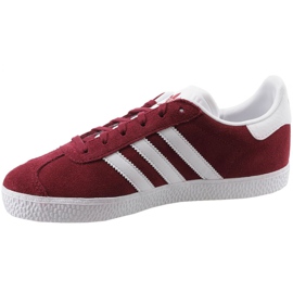 Adidas Gazelle Jr CQ2874 red shoes white -