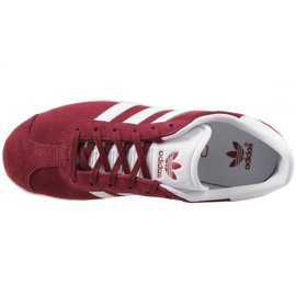 Adidas Gazelle Jr CQ2874 red shoes white 2 Adidas Gazelle Jr CQ2874 red shoes white 2