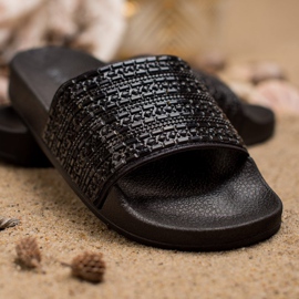 Queen Vivi Slippers With Crystals black 1