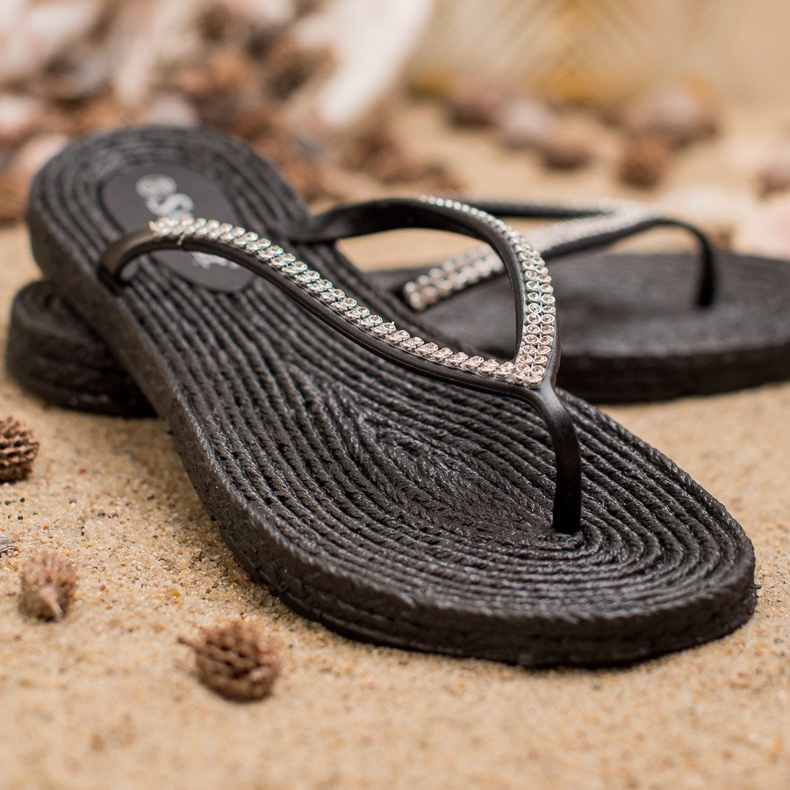 Seastar Flip-flops With Cubic Zirconia black 2