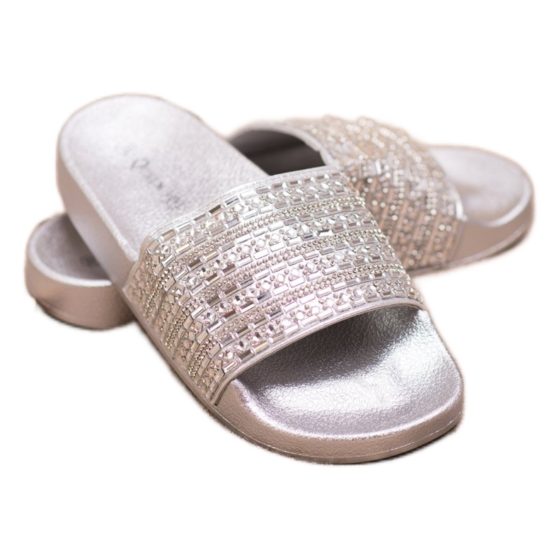 Queen Vivi Slippers With Crystals grey 2