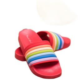 Sweet Shoes Colorful Rubber Flip Flops red multicolored 1