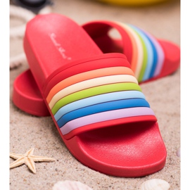 Sweet Shoes Colorful Rubber Flip Flops red multicolored 2