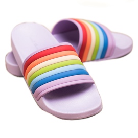 Sweet Shoes Colorful Rubber Flip Flops violet multicolored 2