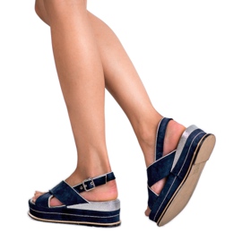 Lily Shoes Buckle fastening sandals blue 2