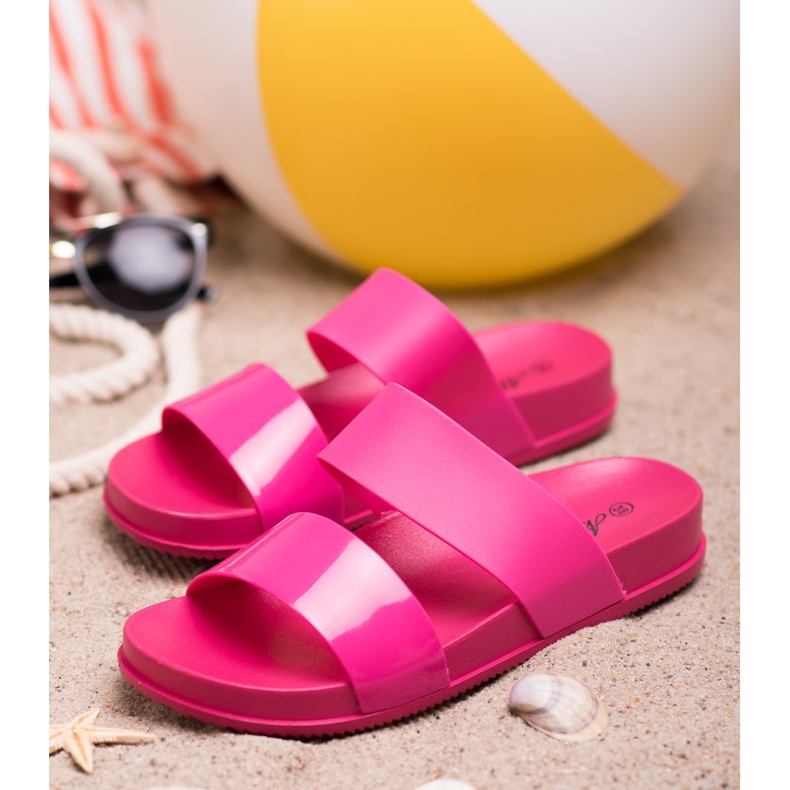 SHELOVET Fashionable Rubber Slippers pink 1 SHELOVET Fashionable Rubber Slippers pink 1