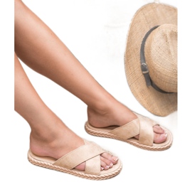 SHELOVET Suede Slippers brown 1