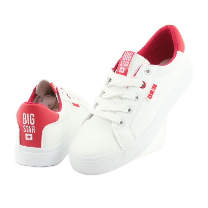 White sneakers BIG STAR 274311 red 3 White sneakers BIG STAR 274311 red 3