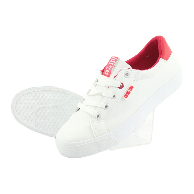 White sneakers BIG STAR 274311 red 4 White sneakers BIG STAR 274311 red 4