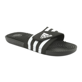Adidas Adissage M F35580 Velcro flip-flops white black 1