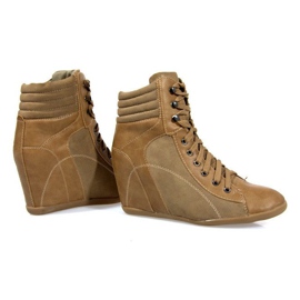 Sneakers Boots On Wedge 562 Khaki brown green 2