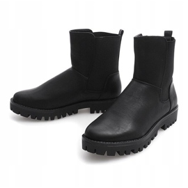 Warm Booties Jodhpur boots with an elastic band 976-PA Black 1