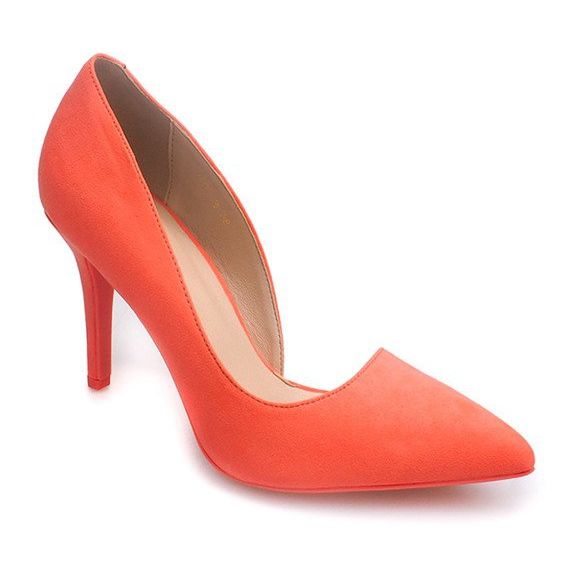 Suede Heels 4006 Orange 1