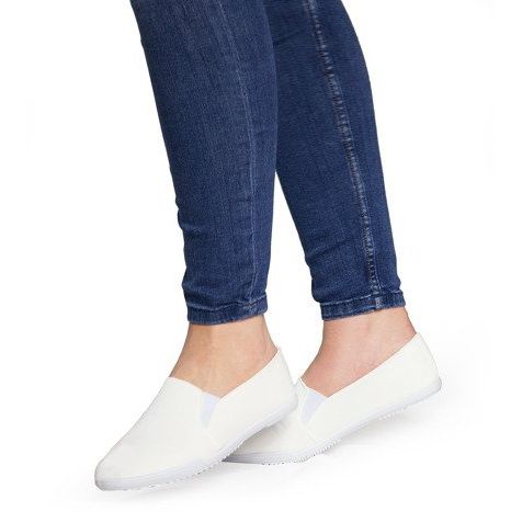 Lycra HB-1 White Slip-On Sneakers 1