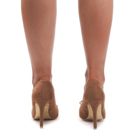 Suede High Heels TR-3H432-4 Camel brown 1