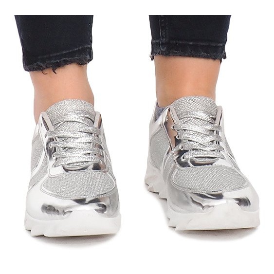 Sports Sneakers B8890-1 Silver grey 1