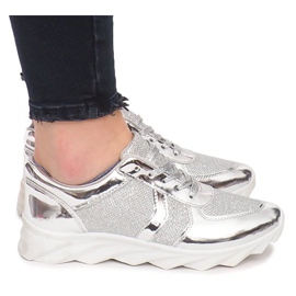 Sports Sneakers B8890-1 Silver grey 2
