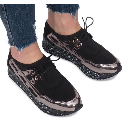 Black Sports Sneakers On The Calixte Platform 1