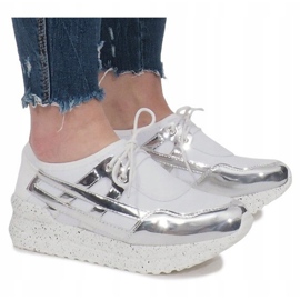 White Sports Sneakers On The Calixte Platform 1