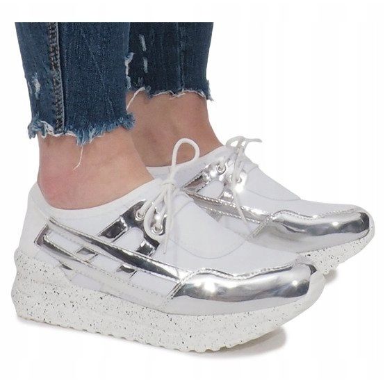 White Sports Sneakers On The Calixte Platform 1