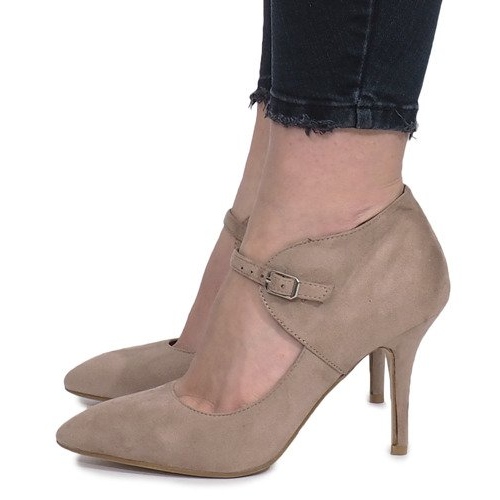 Khaki boots on a Thérèse heel beige 1