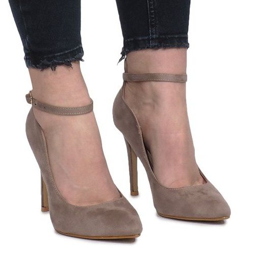 Khaki pumps on a Heaven heel multicolored green 2