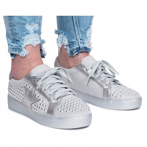 Gray sneakers from Angers stars grey 2