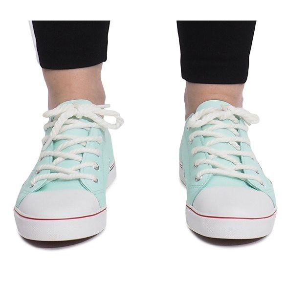 Lavso green openwork sneakers 1