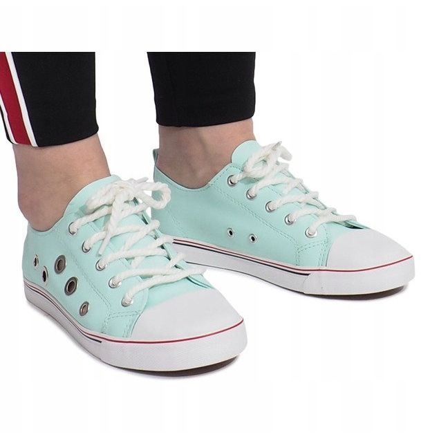 Lavso green openwork sneakers 2