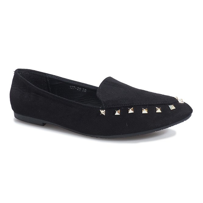 Black slip-ons with Hawen studs 1