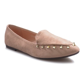 Pink Hawen studded slip-ons 1