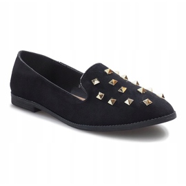 Black slip-on shoes with Lords studs 1