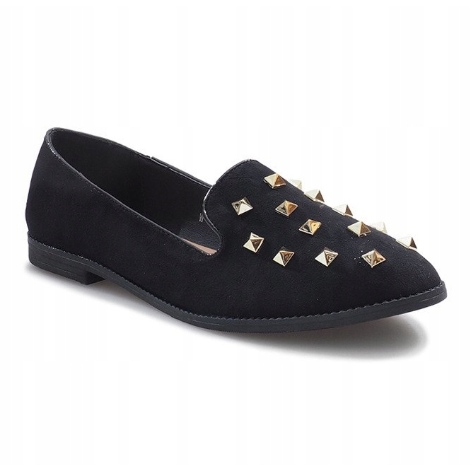 Black slip-on shoes with Lords studs 1