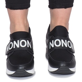 Black sports sneakers on the Monon wedge 1 Black sports sneakers on the Monon wedge 1