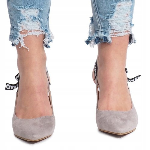 Gray high heels sandals from Love Paris grey 2