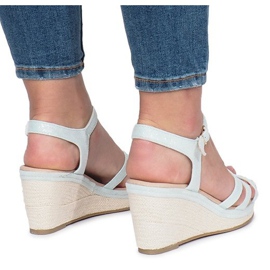 Green Glavel wedge sandals 1