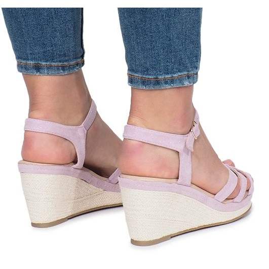 Purple Glavel wedge sandals violet 1