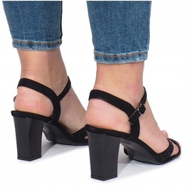 Black high-heeled sandals 62225 1