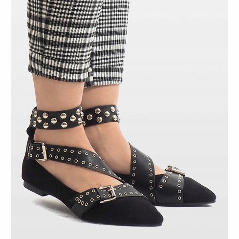 Black slip-on shoes with B12-8 studs 2