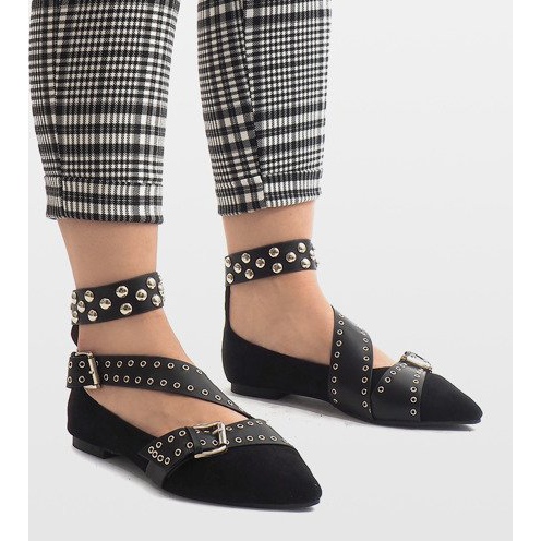 Black slip-on shoes with B12-8 studs 1