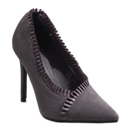 Gray classic high heels C72P grey 1