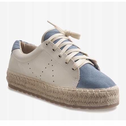 Blue laced espadrilles LX-07 brown 1