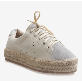Gray laced espadrilles LX-07 grey 1