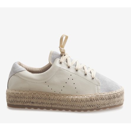 Gray laced espadrilles LX-07 grey 2