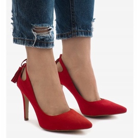 Red suede D-10 heels 1