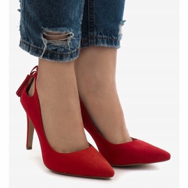 Red suede D-10 heels 2