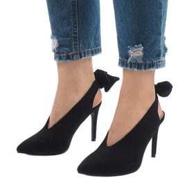 Black suede LB-330 heels 1